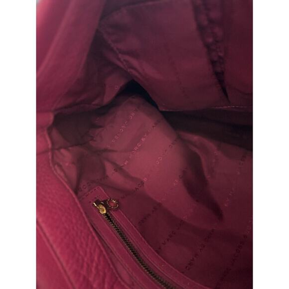 Marc by Marc Jacobs Classic Hillier Leather Hobo Bag Pink Magenta Dust bag Strap - Picture 10 of 11